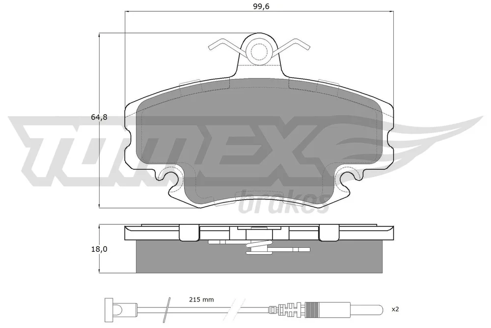 Sada brzdových destiček, kotoučová brzda Tomex Brakes TX11-78