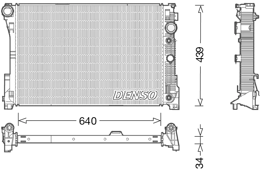 Chladič, chlazení motoru DENSO DRM17048 Chladič, chlazení motoru DENSO DRM17048
