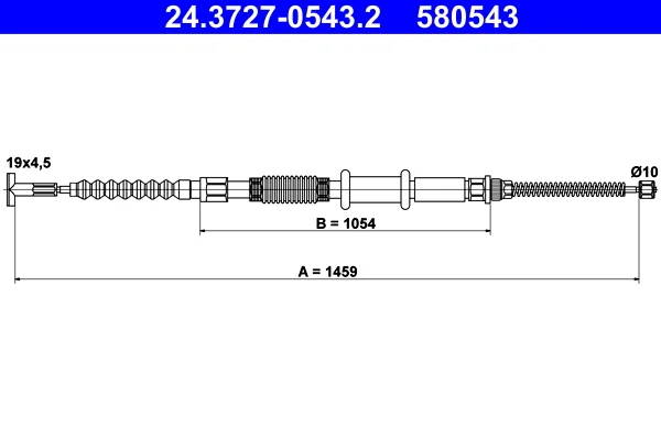 Tazne lanko, parkovaci brzda ATE 24.3727-0543.2 – OE 46463910