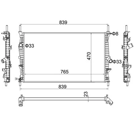 CHLADIČ TRANSIT 2.2TDCI 13- HART 620209
