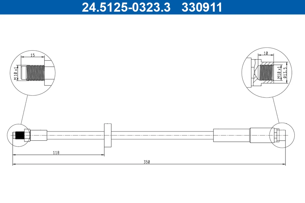 Brzdová hadice ATE 24.5125-0323.3