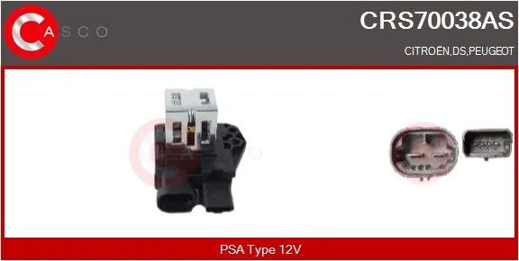 Předřadný odpor, elektromotor-ventilátor chladiče CASCO CRS70038AS