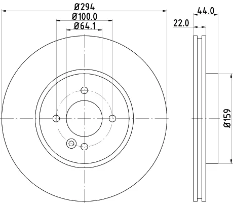 Brzdový kotouč HELLA 8DD355129-021