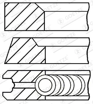 Sada pistnich krouzku GOETZE ENGINE 08-182700-00