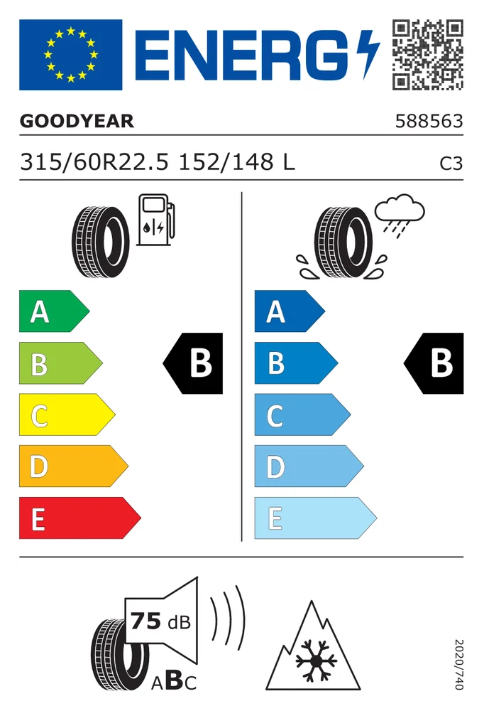 315/60R22.5 CGO FMDE GOODYEAR 315/60R22.5CGOFMDE