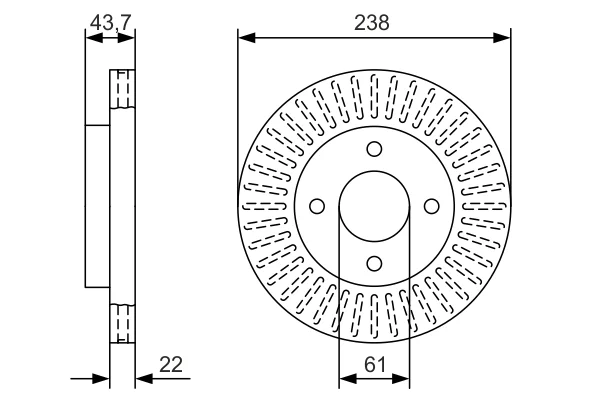 Brzdový kotouč BOSCH 0986479A87