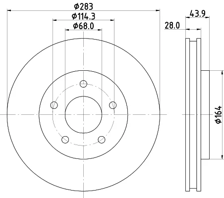 Brzdový kotouč HELLA 8DD355125-071