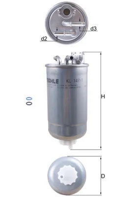 Palivový filtr KNECHT KL147/1D – OE 1M0127401