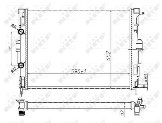 Chladič, chlazení motoru NRF 58329A