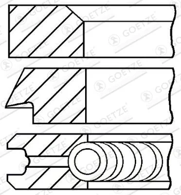 Sada pistnich krouzku GOETZE ENGINE 08-427707-00