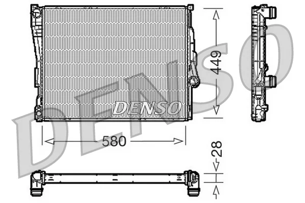 Chladič, chlazení motoru DENSO DRM05069 Chladič, chlazení motoru DENSO DRM05069