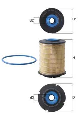 Palivový filtr MAHLE KX404D