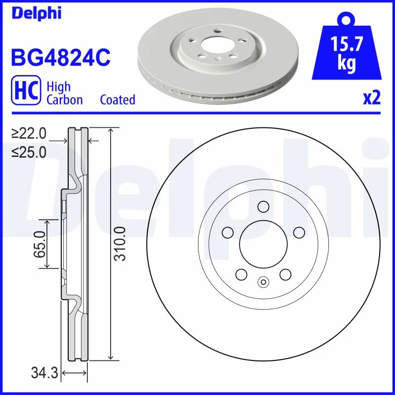 Brzdový kotouč DELPHI BG4824C
