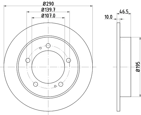 Brzdový kotouč HELLA 8DD355103-611