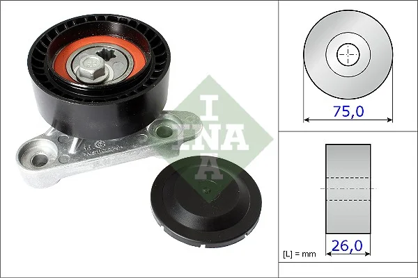 Napinaci kladka, zebrovany klinovy remen Schaeffler INA 531087110