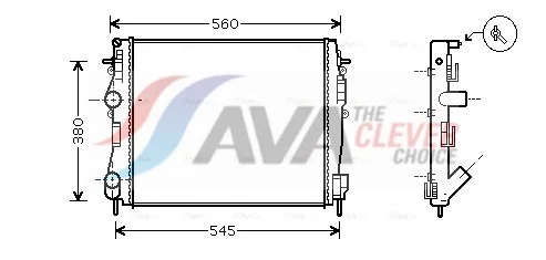 Chladič, chlazení motoru AVA Clever Choice RT2309 Chladič, chlazení motoru AVA Clever Choice RT2309