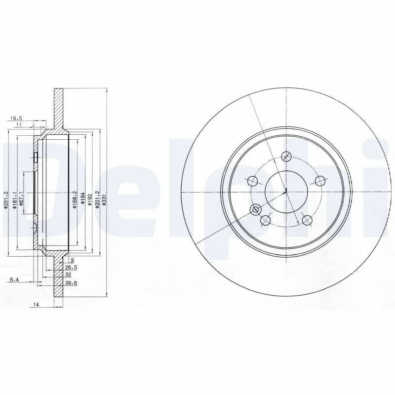 Brzdový kotouč DELPHI BG3728