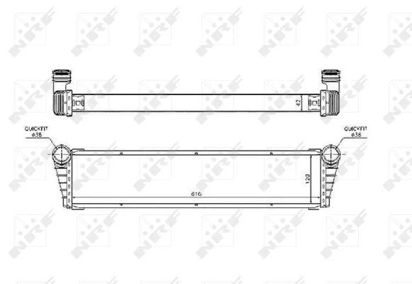 Chladič, chlazení motoru NRF 53799 – OE 99710603702
