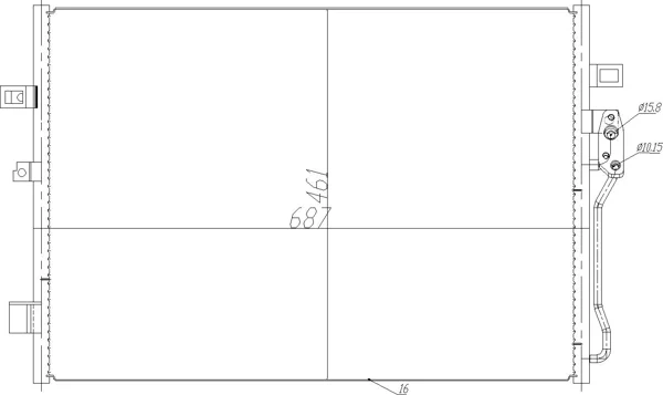 CHLADIČ DO KLIMAT.DODGE JOURNEY 07- HART 621609