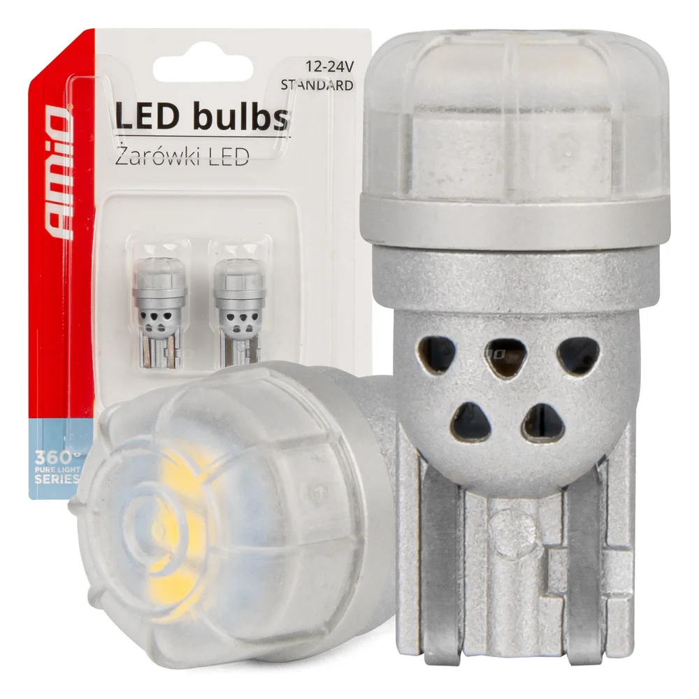 LED BUBLS 360 Pure Light Series STANDARD T10 W5W 3×3020 SMD White 12V/24V AMIO-03725 LED BUBLS 360 Pure Light Series STANDARD T10 W5W 3×3020 SMD White 12V/24V AMIO-03725