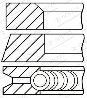 Sada pistnich krouzku GOETZE ENGINE 08-336600-00