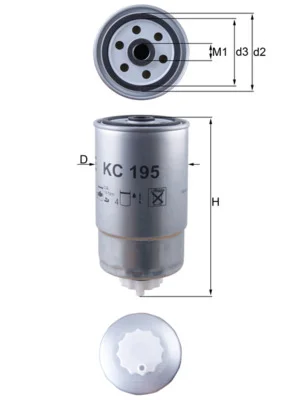 Palivový filtr MAHLE KC195