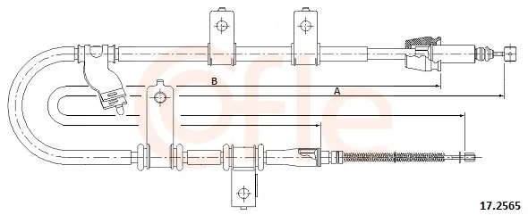 Tazne lanko, parkovaci brzda COFLE 17.2565 – OE 5991226150