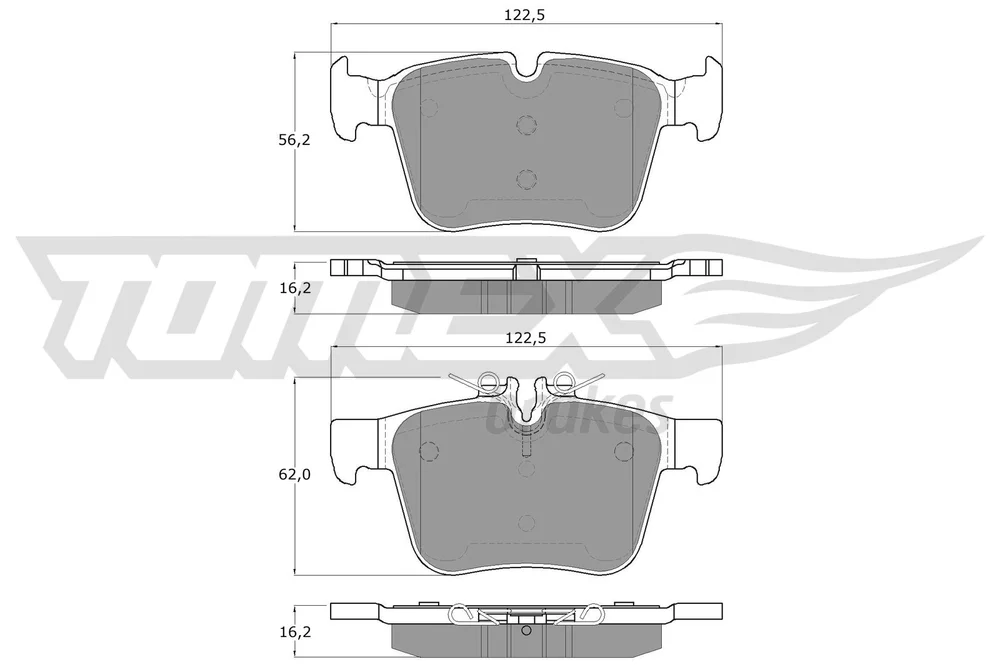 Sada brzdových destiček, kotoučová brzda Tomex Brakes TX17-051