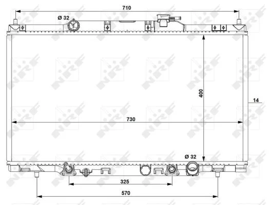 Chladič, chlazení motoru NRF 53574
