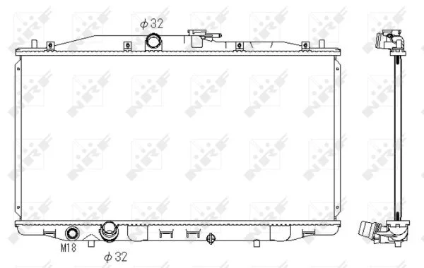 Chladič, chlazení motoru NRF 53392 – OE 19010RBAE01