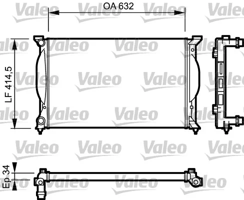 Chladič, chlazení motoru VALEO 732963