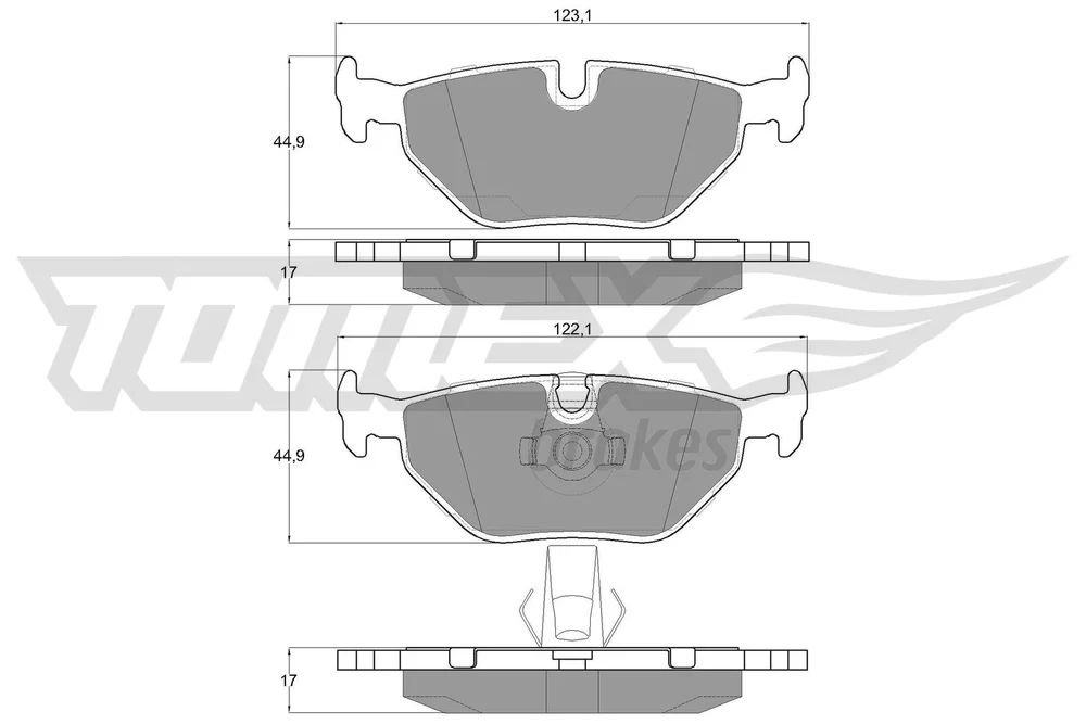 Sada brzdových destiček, kotoučová brzda Tomex Brakes TX13-21