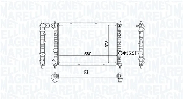 Chladič, chlazení motoru MAGNETI MARELLI 350213192100