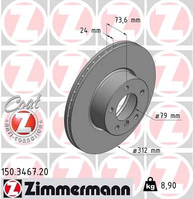 Brzdový kotouč ZIMMERMANN 150.3467.20