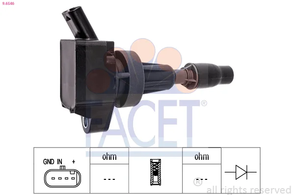 Zapalovací cívka FACET 9.6546 – OE 27301-2B120 Zapalovací cívka FACET 9.6546 – OE 27301-2B120