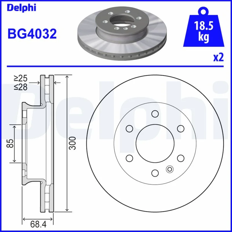 Brzdový kotouč DELPHI BG4032