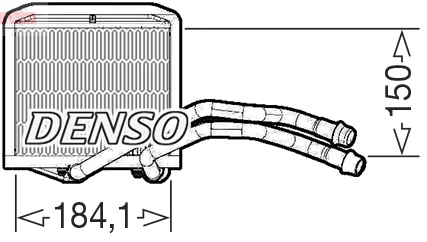 Výměník tepla, vnitřní vytápění DENSO DRR09102 Výměník tepla, vnitřní vytápění DENSO DRR09102