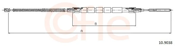 Tazne lanko, parkovaci brzda COFLE 10.9038 – OE 6U7609721
