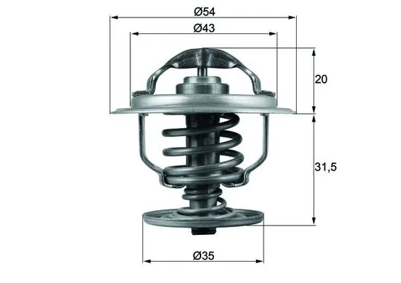 Termostat, chladivo MAHLE TX10987D