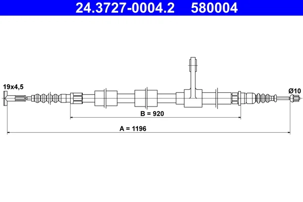 Tazne lanko, parkovaci brzda ATE 24.3727-0004.2 – OE 60624590