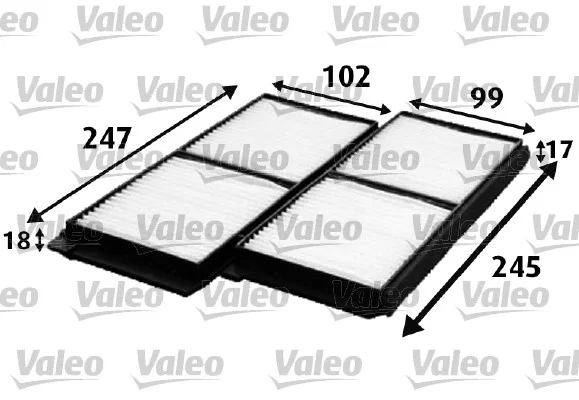 Filtr, vzduch v interiéru VALEO 715642