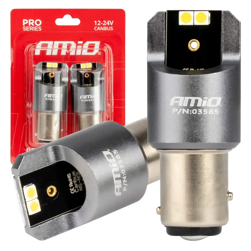 LED CANBUS PRO series BAY15D P21/5W 4×3030 SMD White 12/24V AMIO-03585 LED CANBUS PRO series BAY15D P21/5W 4×3030 SMD White 12/24V AMIO-03585