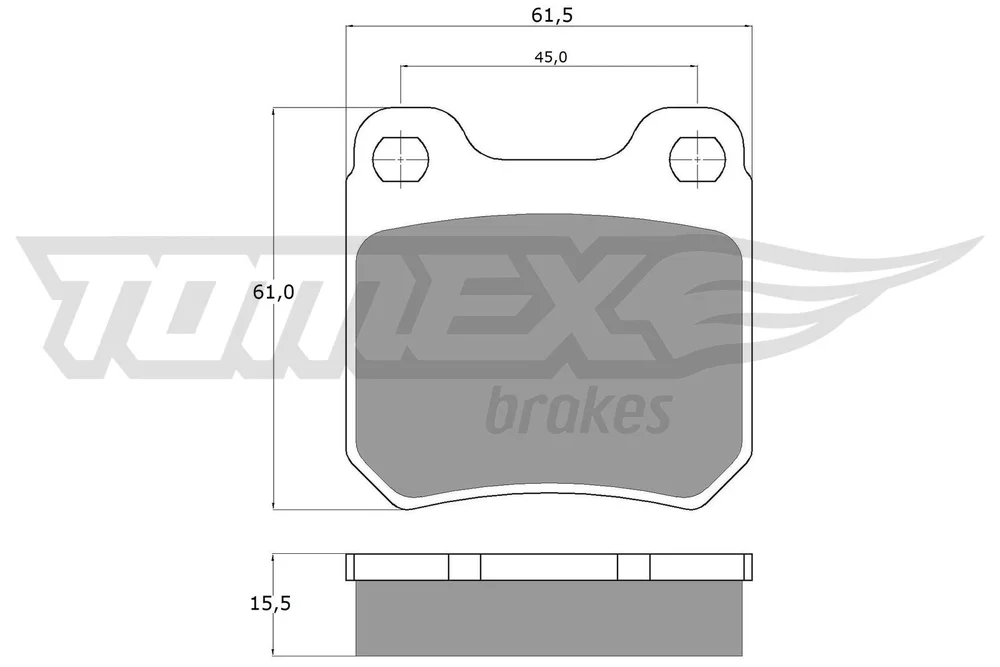 Sada brzdových destiček, kotoučová brzda Tomex Brakes TX11-60