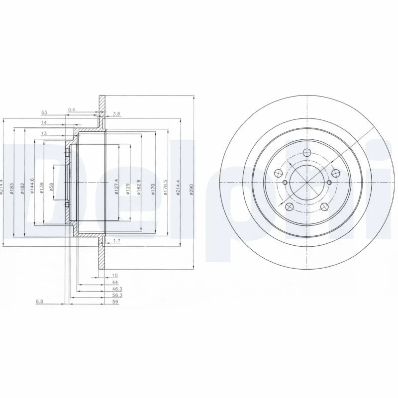 Brzdový kotouč DELPHI BG4154