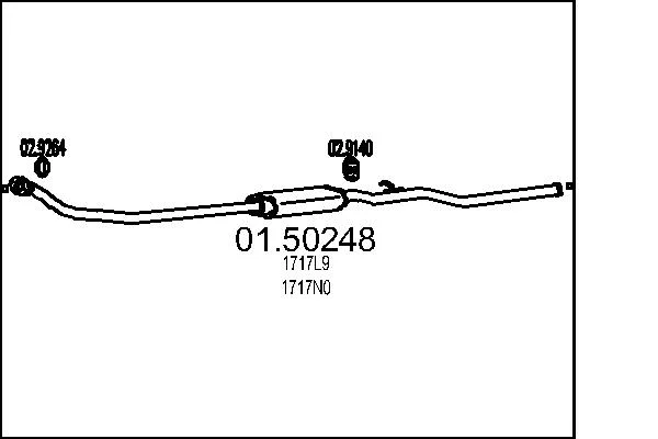 Stredni tlumic vyfuku MTS 01.50248