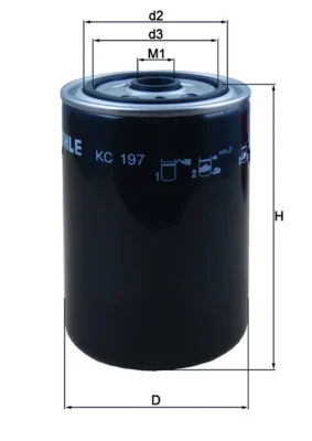 Palivový filtr MAHLE KC197