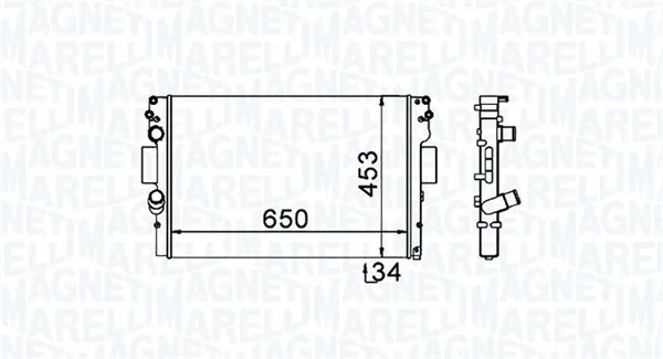 Chladič, chlazení motoru MAGNETI MARELLI 350213154000