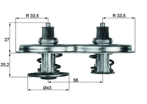 Termostat, chladivo MAHLE TX3388D