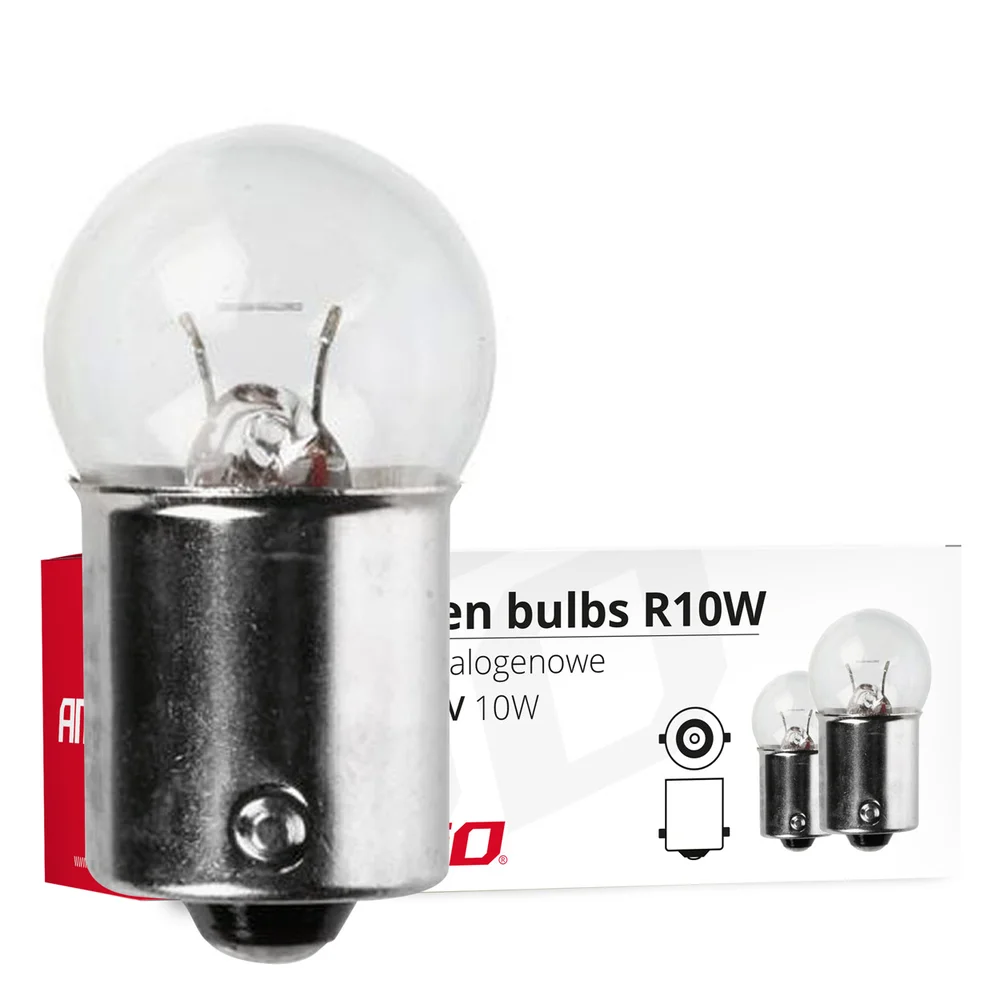 ZAROWKI 24V R10W BA15S 10SZT. AMIO 01004