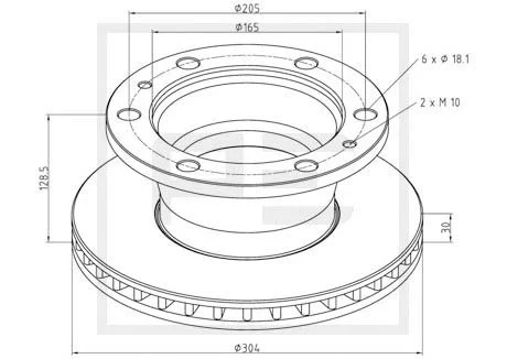 Brzdový kotouč PE Automotive 026.651-10A